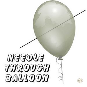 Needle that pierces the balloon